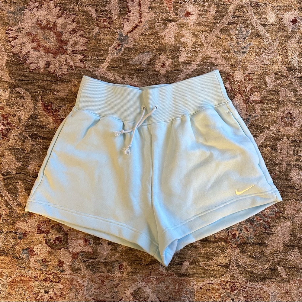 Nike Light Blue Cotton Shorts